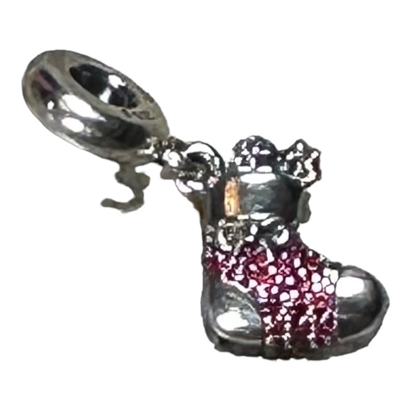 PANDORA Sparkling Festive Stocking Dangle Charm 796391CZR - Picture 4 of 4